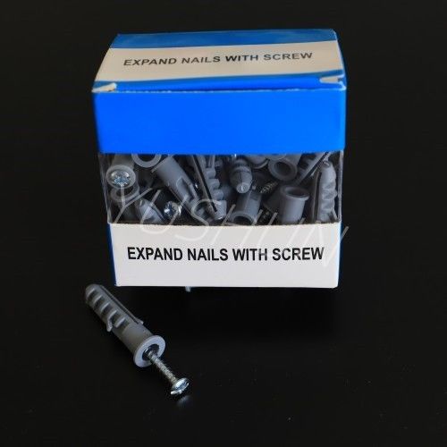 ANHUI Nylon Plastic Anchor With Nail Expansion Plug Wall Plug M6 M8 M10 M12 Use For Wall