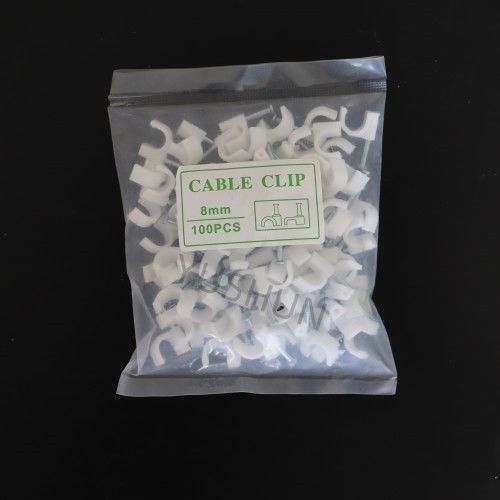 Durable Using Various White or Black Color Plastic Flat or Cable Clips For wires