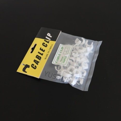 Durable Using Various White or Black Color Plastic Flat or Cable Clips For wires