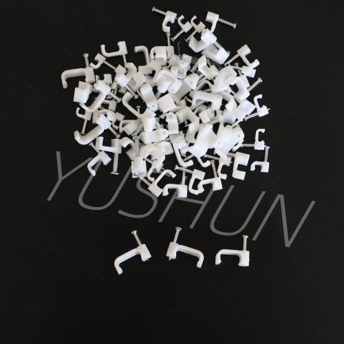 Durable Using Various White or Black Color Plastic Flat or Cable Clips For wires