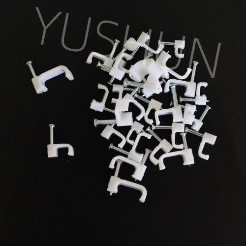 Durable Using Various White or Black Color Plastic Flat or Cable Clips For wires