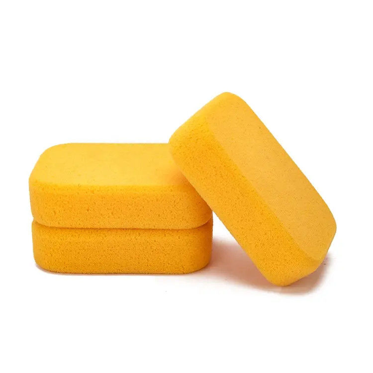 Durable Grout Sealing Sponge In Plastic Bag Yellow Color