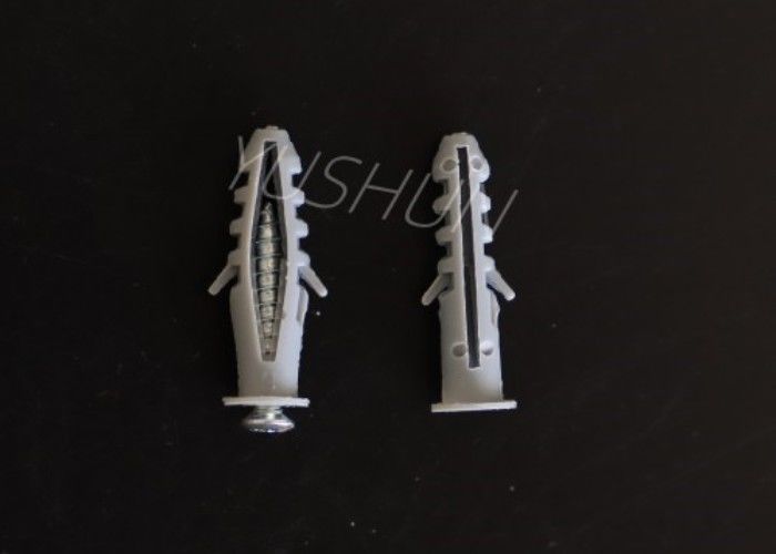 Plastic Nylon 14*75mm Light or Dark Grey Color Plastic Wall Plug Screw Use For Wall