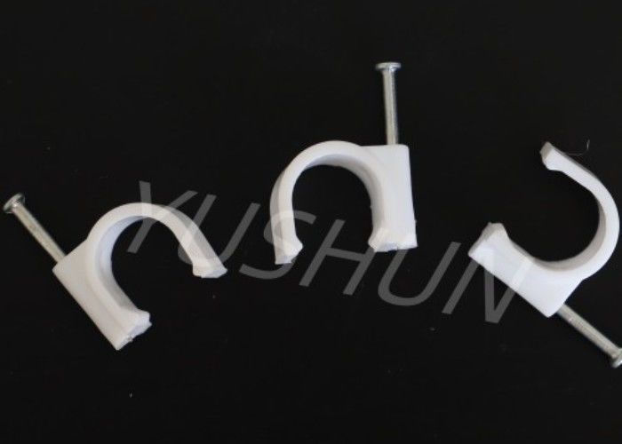 Circle Or Flat Design Plastic Cable Clips 4mm-25mm For Cables Management