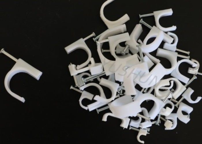 Circle Or Flat Design Plastic Cable Clips 4mm-25mm For Cables Management