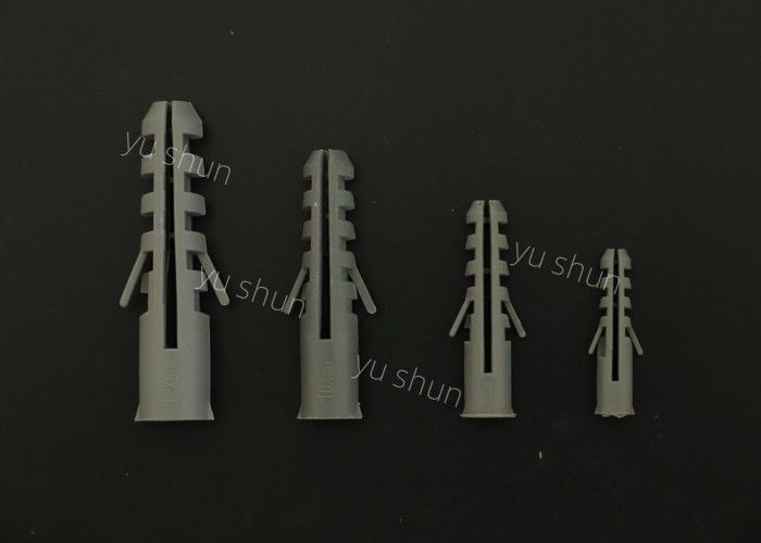Nylon 8*40mm Dark Grey Color Plastic Wall Plug Screw/Plastic Wall Anchor Use For Wall