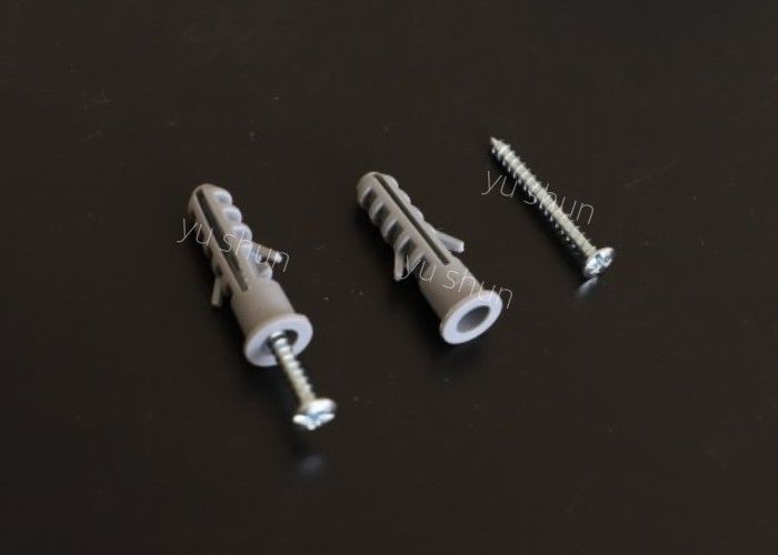 Long M14 Grey Color Expansion Plastic Wall Plug Screw For Tubing