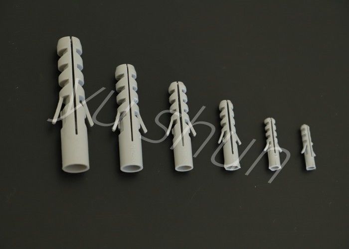 7mm 10mm Dark Grey Color Asymmetric Expansion Plastic Wall Plug Screw Custom