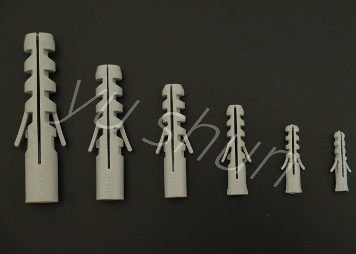 Plastic Expand Nails with Screw 6mm S6 Light Grey Color Plastic Wall Plug Screw  Use For Wall