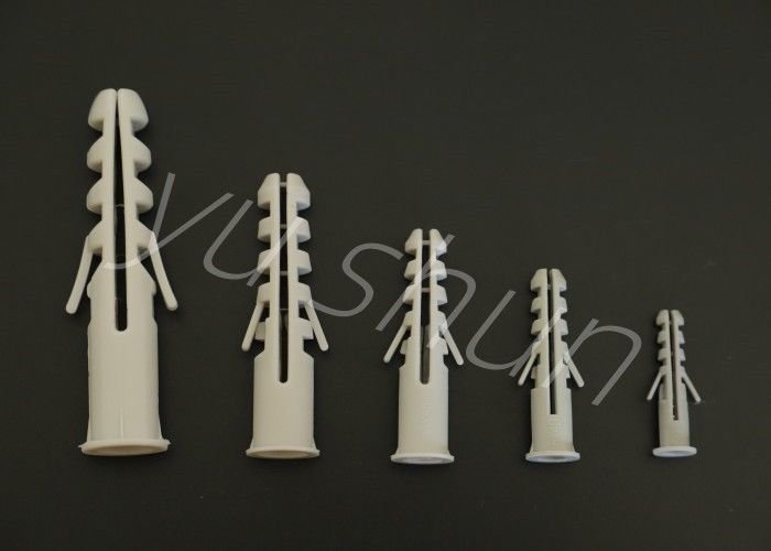 Plastic Expand Nails with Screw 6mm S6 Light Grey Color Plastic Wall Plug Screw  Use For Wall