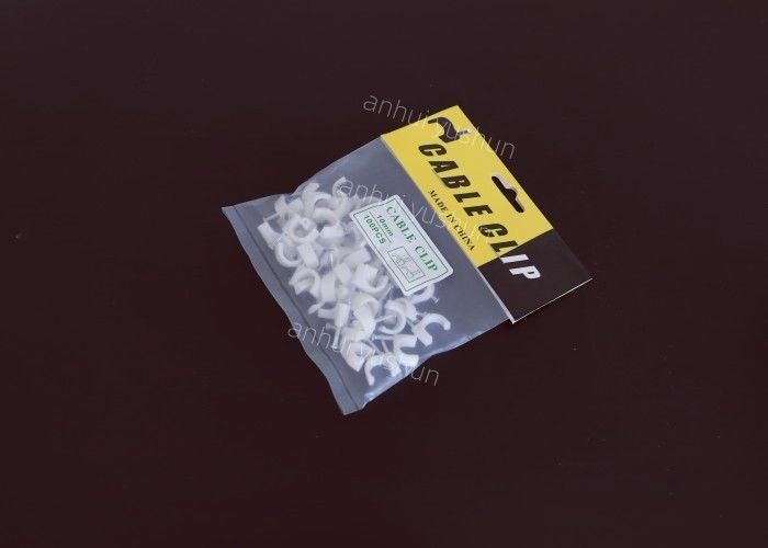 High Durability Plastic Cable Clips 4mm - 25mm For Indoor / Outdoor Cable Management