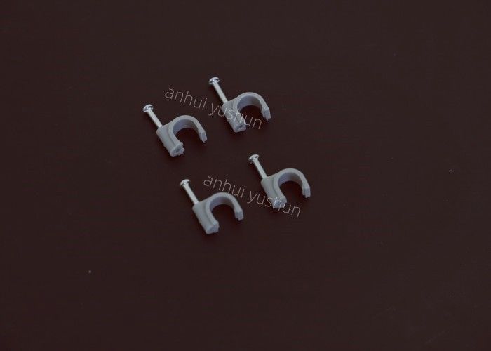 High Durability Plastic Cable Clips 4mm - 25mm For Indoor / Outdoor Cable Management