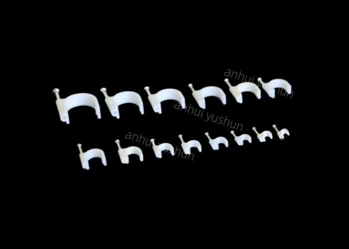 High Durability Plastic Cable Clips 4mm - 25mm For Indoor / Outdoor Cable Management