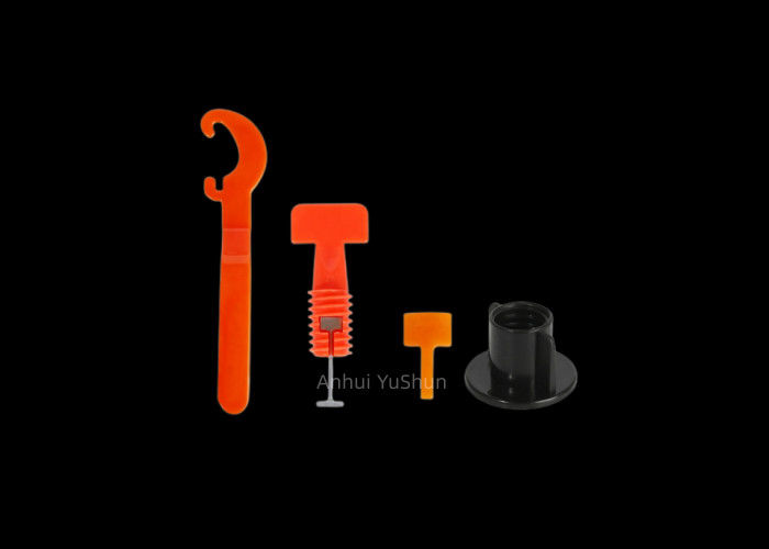 1mm Screw Twist Floor Tile Leveling System T Lock Tile Clips Orange