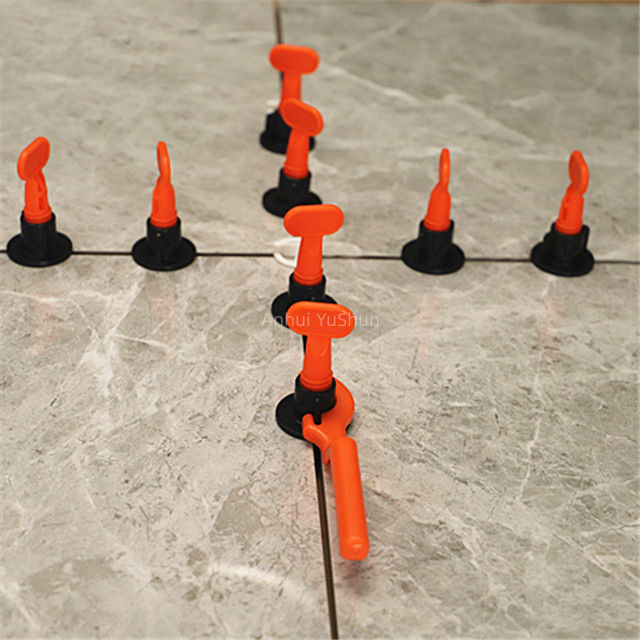 OEM Kitchen T Type Ceramic Tile Clips Tile Leveling Screws 1mm Orange Black