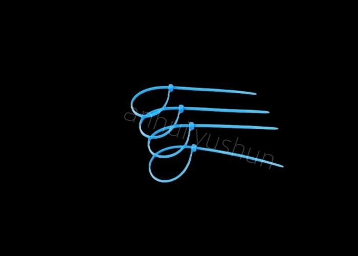 Buckle Type Clear Plastic Nylon Cable Tie Manufacturers 200mm