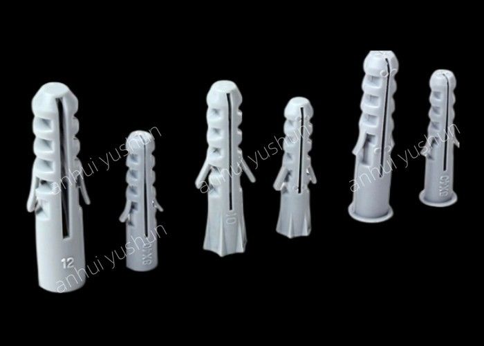 All Sizes Grey Plastic Wall Plug Screw Expansion Customized Color