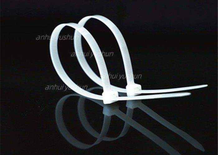 White Or Black Self Locking Nylon Cable Plastic Ties With 18lbs Tensile Strength