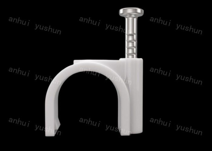 10mm Plastic Cable Clips Easy To Install Nail Type 4mm-25mm White Plastic Circle Cable Clip With Nail
